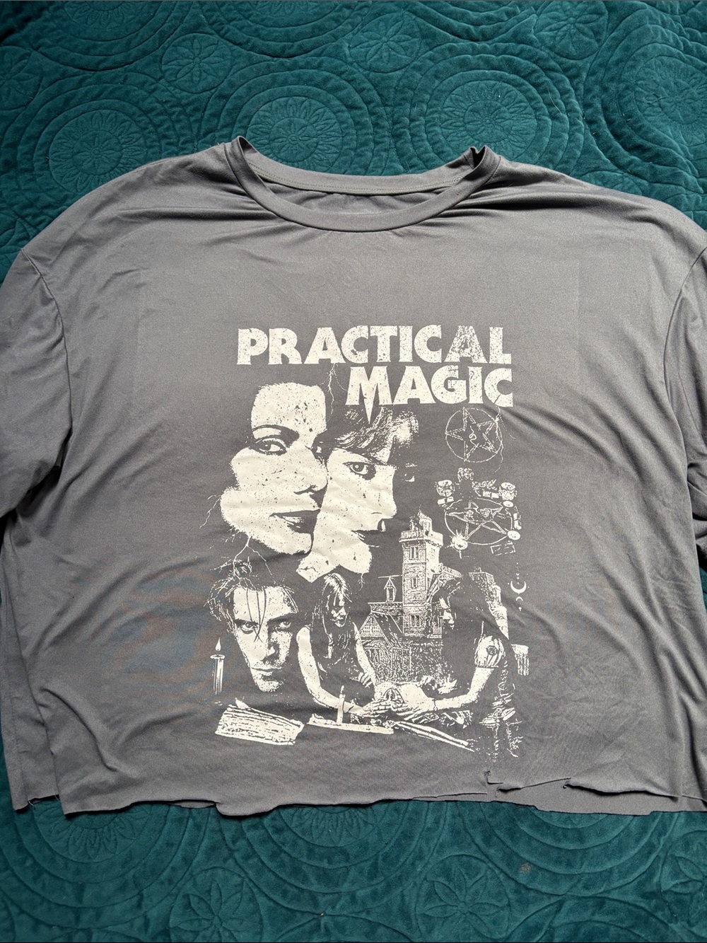 Practical Magic Graphic Crew Neck T-Shirt - Gray
